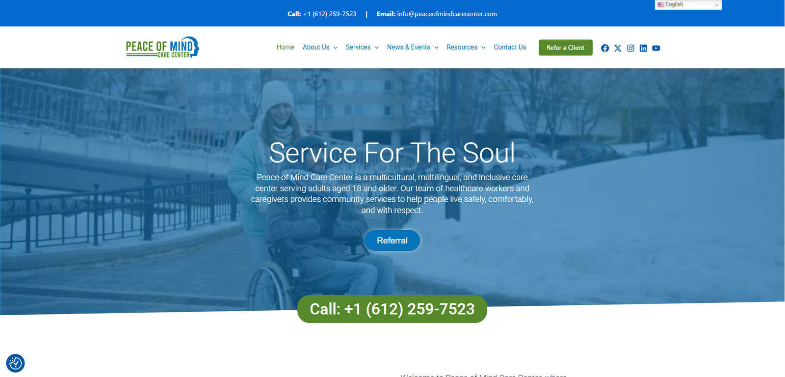 Peace of Mind Care center Minnesota